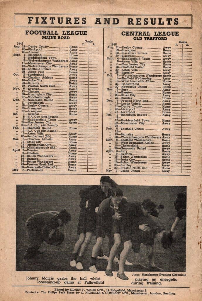 21st August 1948 Manchester United v Derby County Division One Matchday 01 1948-1949 - Image 2
