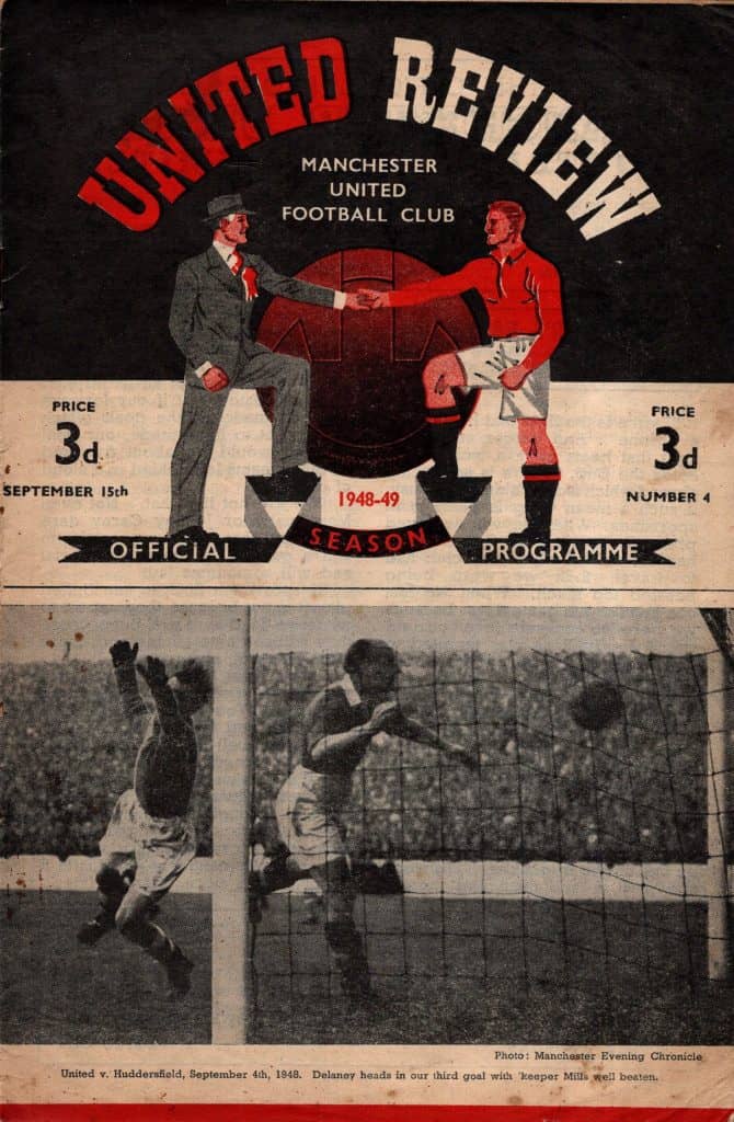 15th September 1948 Manchester United v Wolverhampton Wanderers Division One Matchday 08 1948-1949
