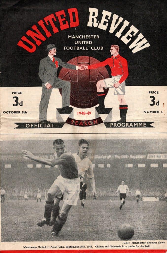 9th October 1948 Manchester United v Charlton Athletic Division One Matchday 12 1948-1949