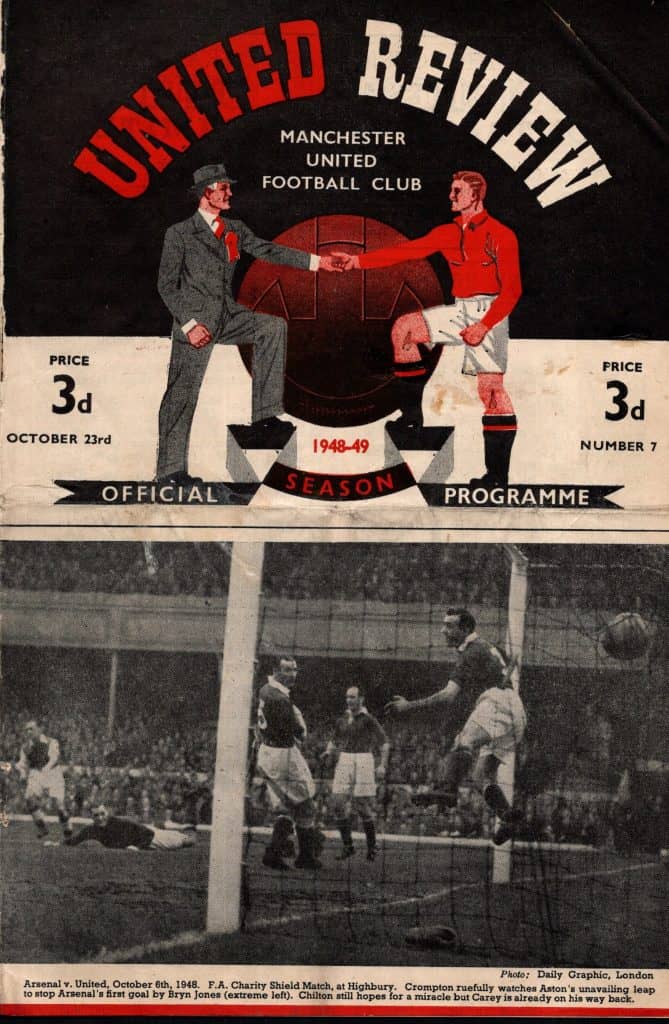 23rd October 1948 Manchester United v Burnley Division One Matchday 14 1948-1949