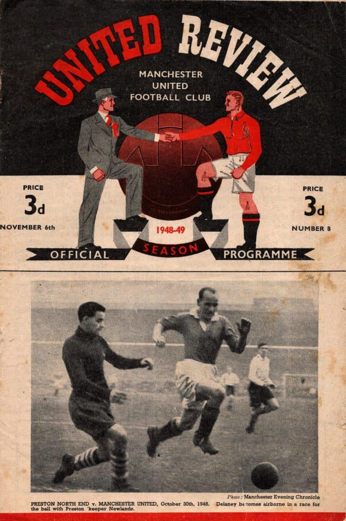 6th November 1948 Manchester United v Everton Division One Matchday 16 1948-1949