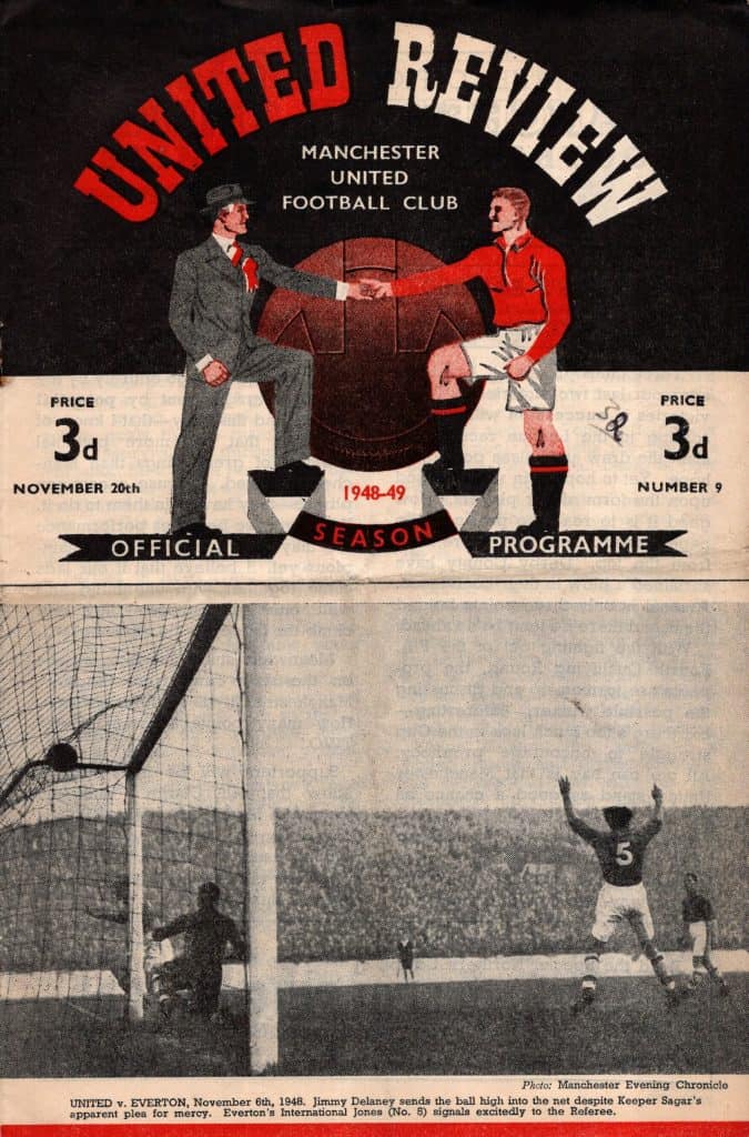 20th November 1948 Manchester United v Birmingham City Division One Matchday 18 1948-1949