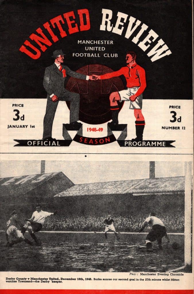 1st January 1949 Manchester United v Arsenal Division One Matchday 25 1948-1949