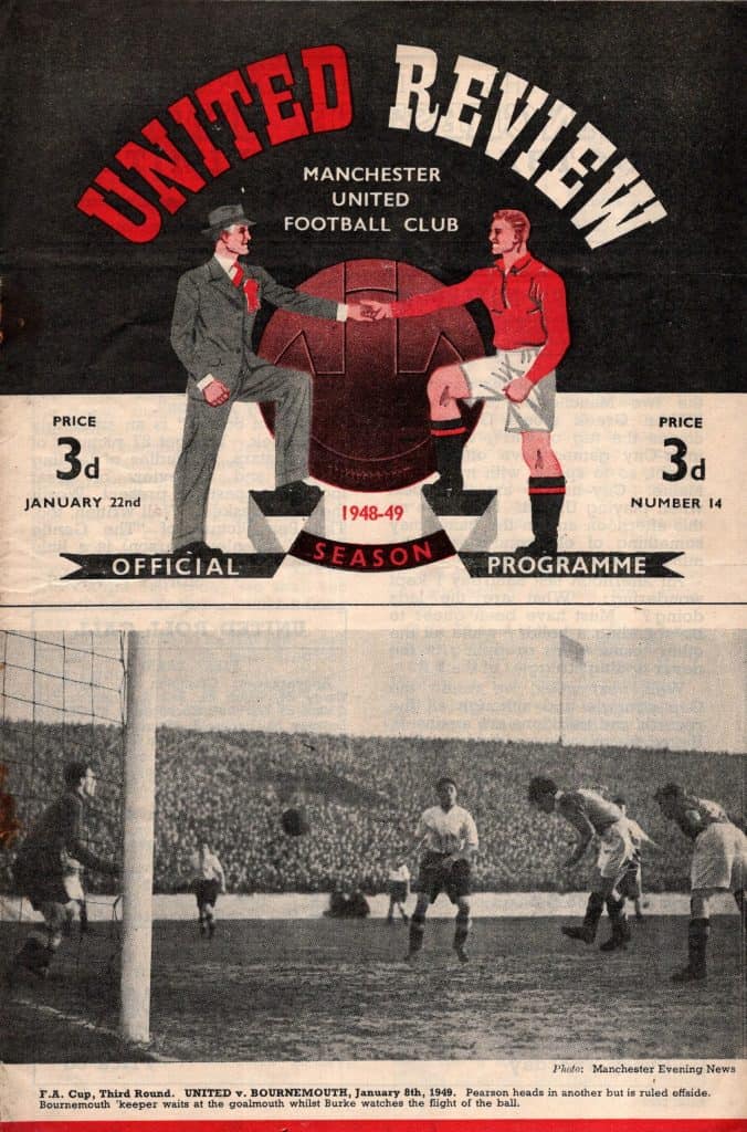 22nd January 1949 Manchester United v Manchester City Division One Matchday 26 1948-1949