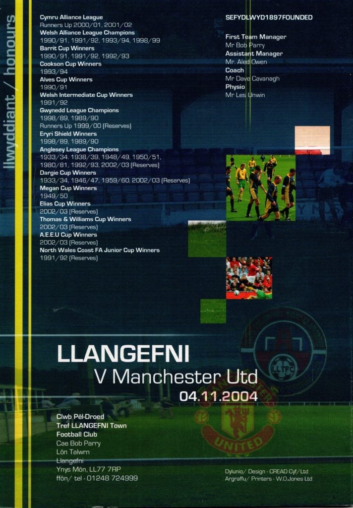 4th November 2004 Llangefni Town v Manchester United Friendly Pre Season 2004-2005 - Image 2