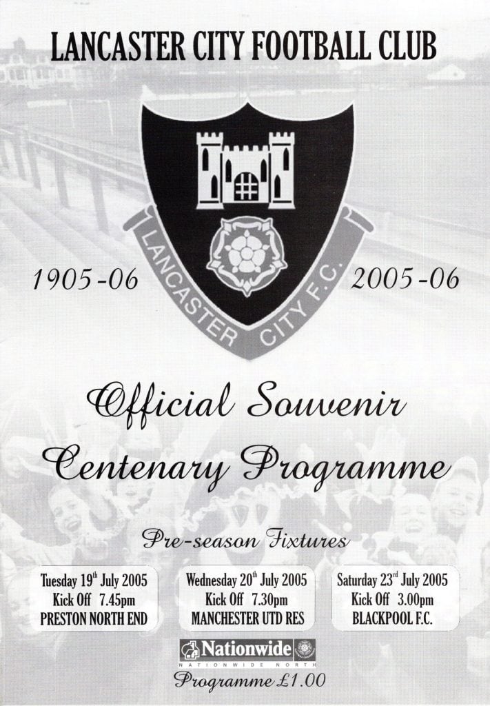 20th July 2005 Lancaster City v Manchester United Friendly Pre Season 2005-2006