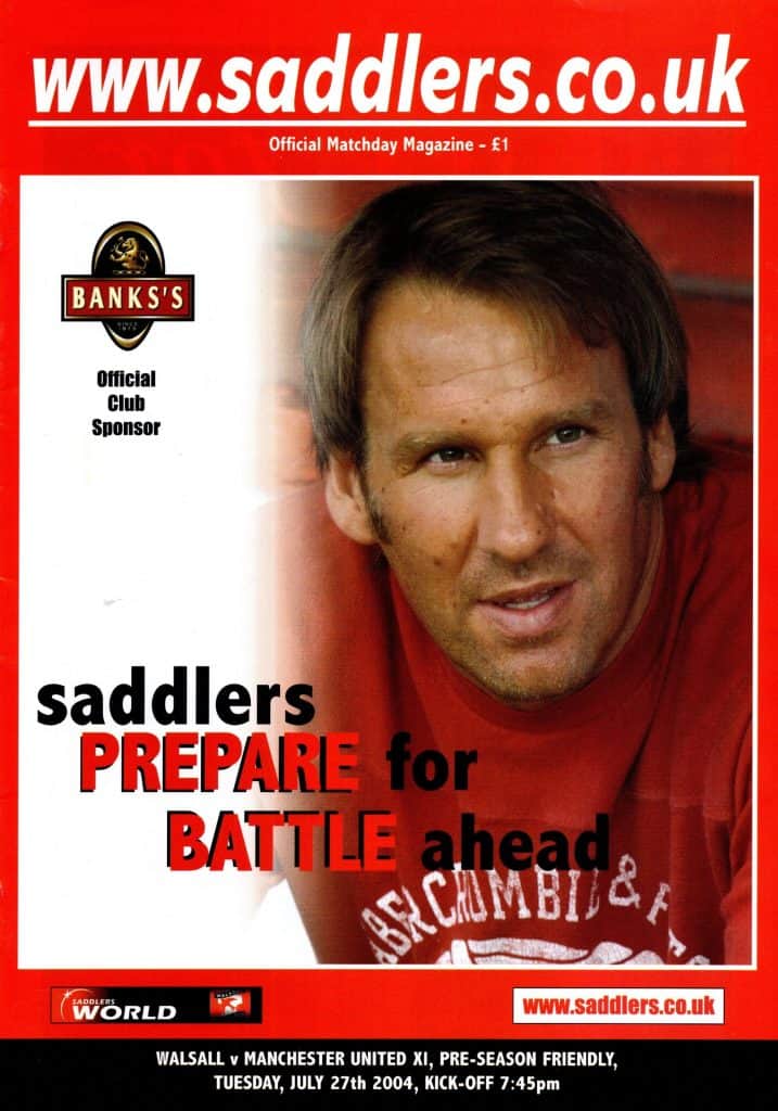 27th July 2004 Walsall v Manchester United Friendly  2004-2005