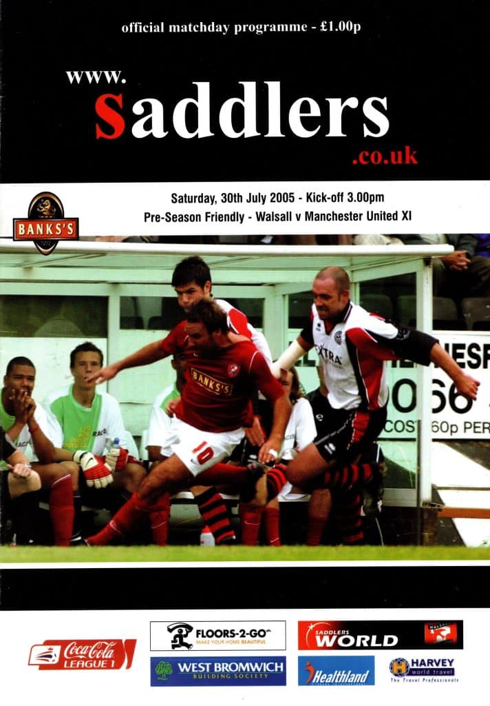 30th July 2005 Walsall v Manchester United Friendly  2005-2006