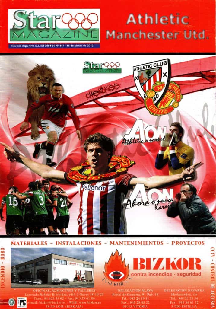 15th March 2012 Athletic Bilbao v Manchester United Europa League Round of 16 - 2nd Leg 2011-2012