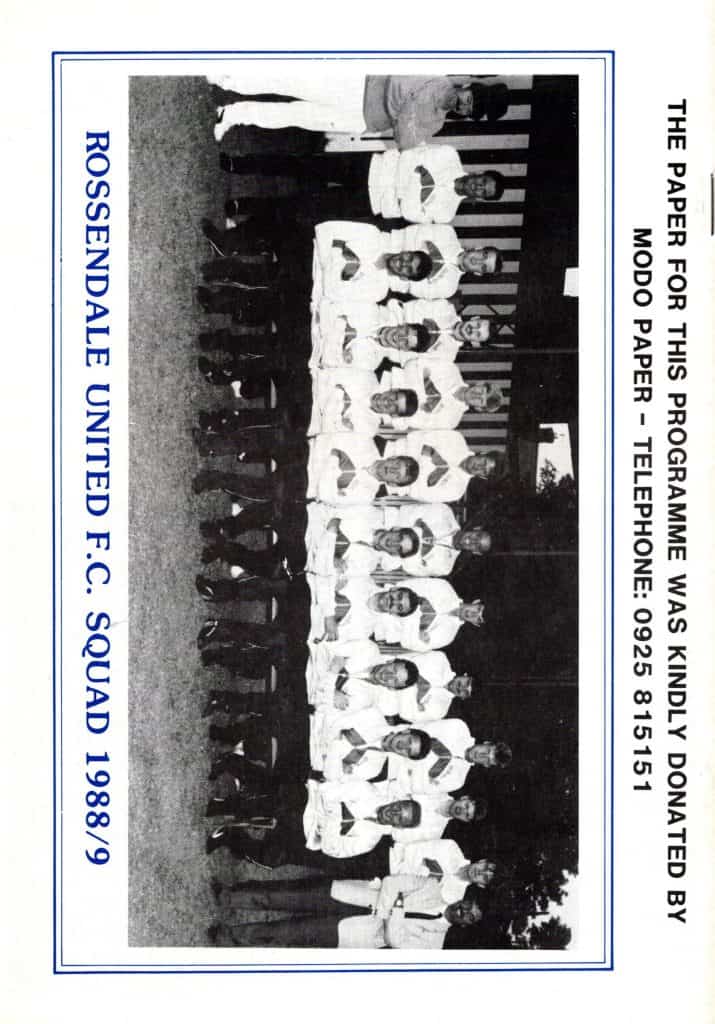 16th October 1988 Rossendale United v Manchester United Friendly  1988-1989 - Image 2