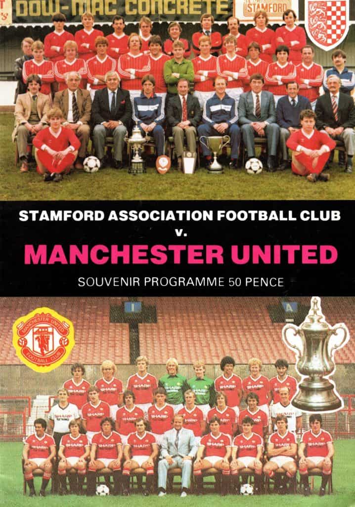 30th July 1983 Stamford v Manchester United Friendly  1983-1984