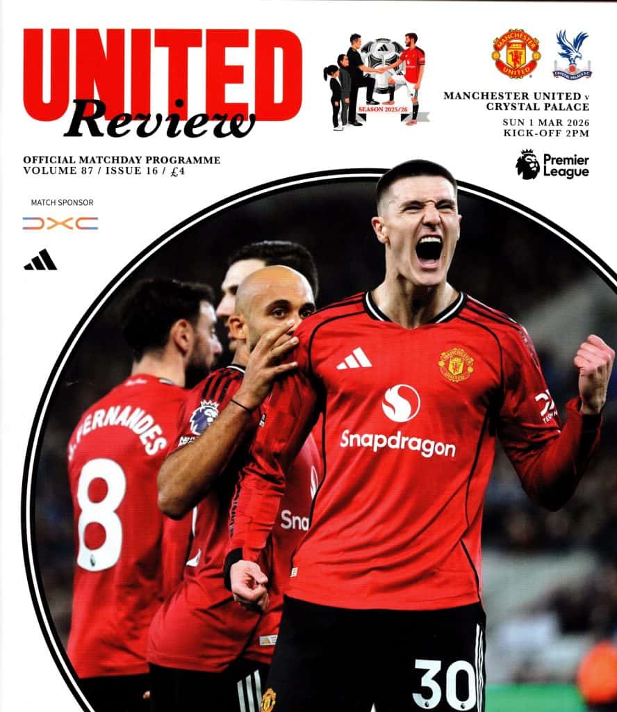 1st March 2026 Manchester United v Crystal Palace Premier League Matchday 28 2025-2026