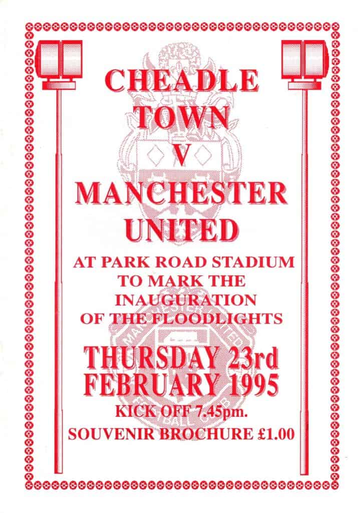 23rd February 1995 Cheadle Town v Manchester United Friendly Pre-Season 1994-1995