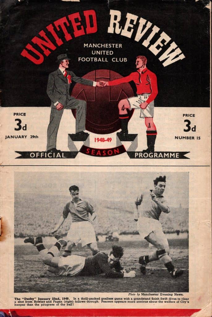 29th January 1949 Manchester United v Bradford Park Avenue FA Cup 4th Round 1948-1949