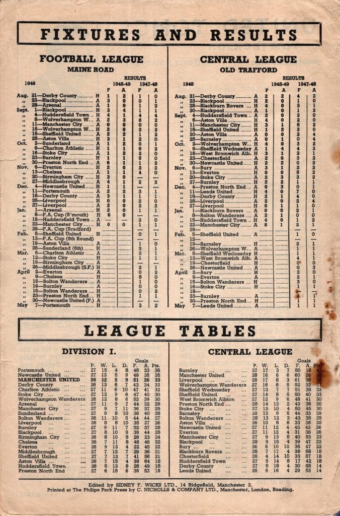 29th January 1949 Manchester United v Bradford Park Avenue FA Cup 4th Round 1948-1949 - Image 2
