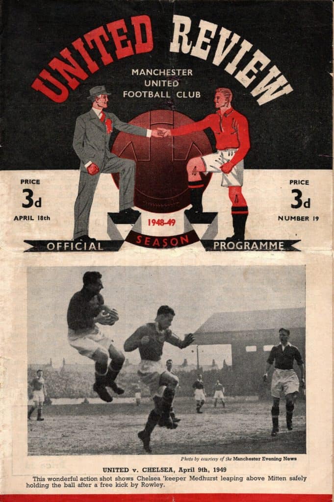 18th April 1949 Manchester United v Bolton Wanderers Division One Matchday 35 1948-1949