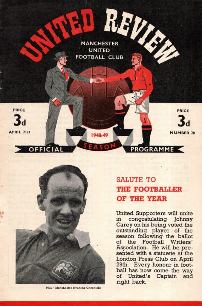 21st April 1949 Manchester United v Sunderland Division One Matchday 36 1948-1949