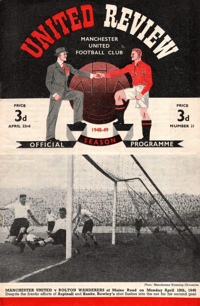 23rd April 1949 Manchester United v Preston North End Division One Matchday 37 1948-1949