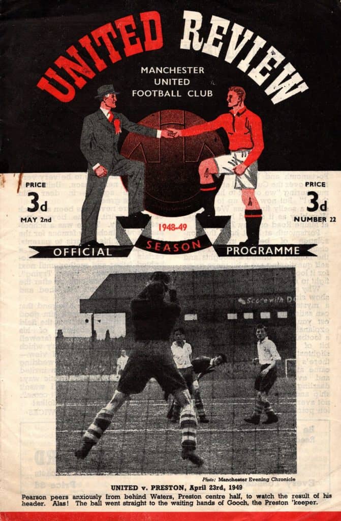2nd May 1949 Manchester United v Middlesbrough Division One Matchday 40 1948-1949