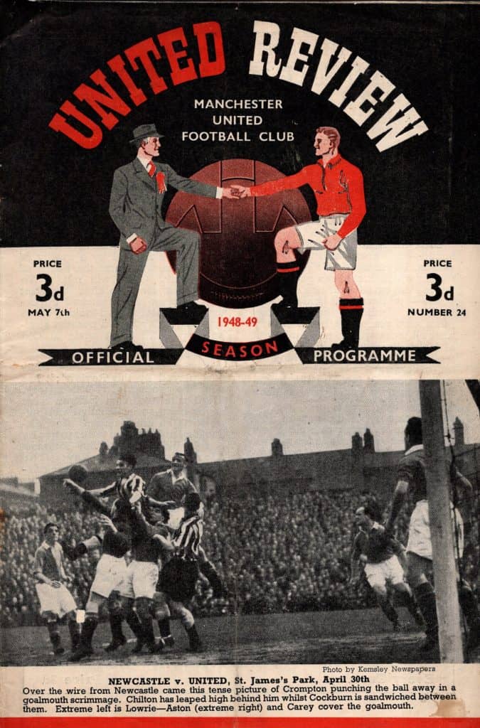 7th May 1949 Manchester United v Portsmouth Division One Matchday 42 1948-1949