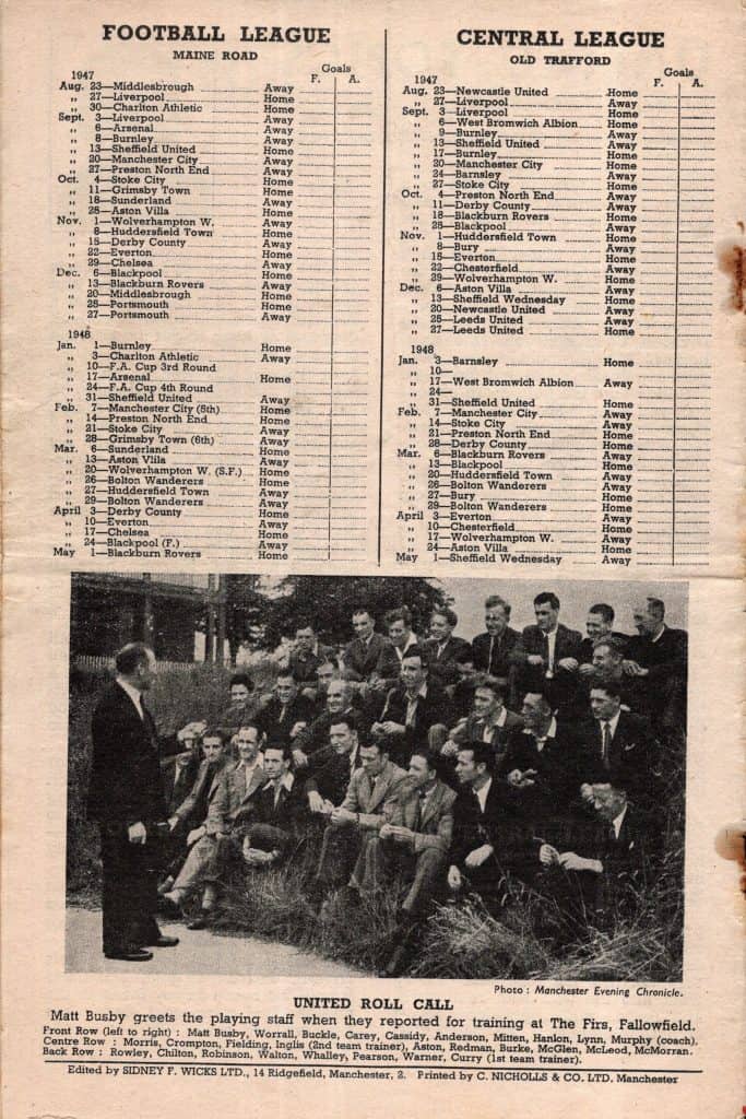27th August 1947 Manchester United v Liverpool Division One Matchday 02 1947-1948 - Image 2