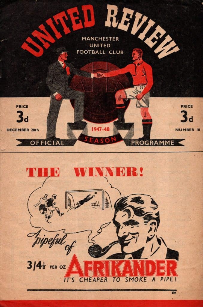 20th December 1947 Manchester United v Middlesbrough Division One Matchday 21 1947-1948