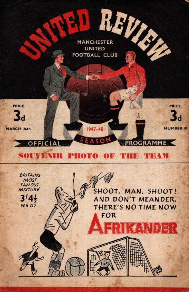 26th March 1948 Manchester United v Bolton Wanderers Division One Matchday 34 1947-1948