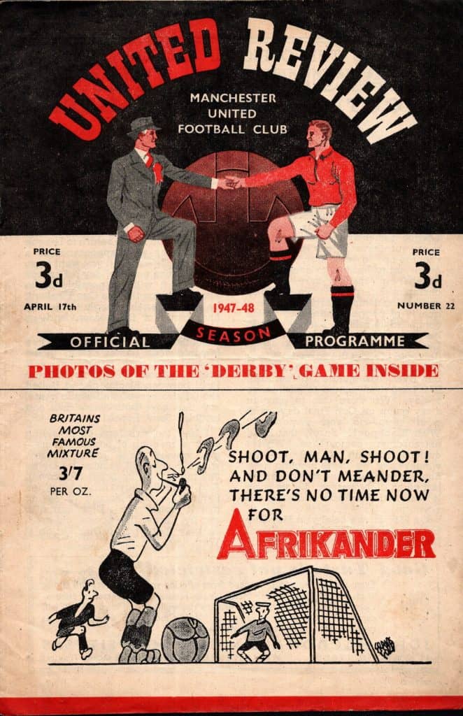 17th April 1948 Manchester United v Chelsea Division One Matchday 40 1947-1948