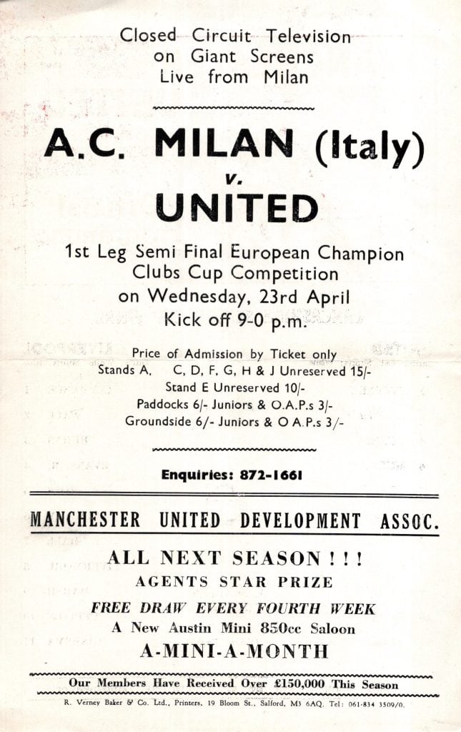16th April 1969 Manchester United v Liverpool Lancashire Senior Cup Final 1968-1969 - Image 2