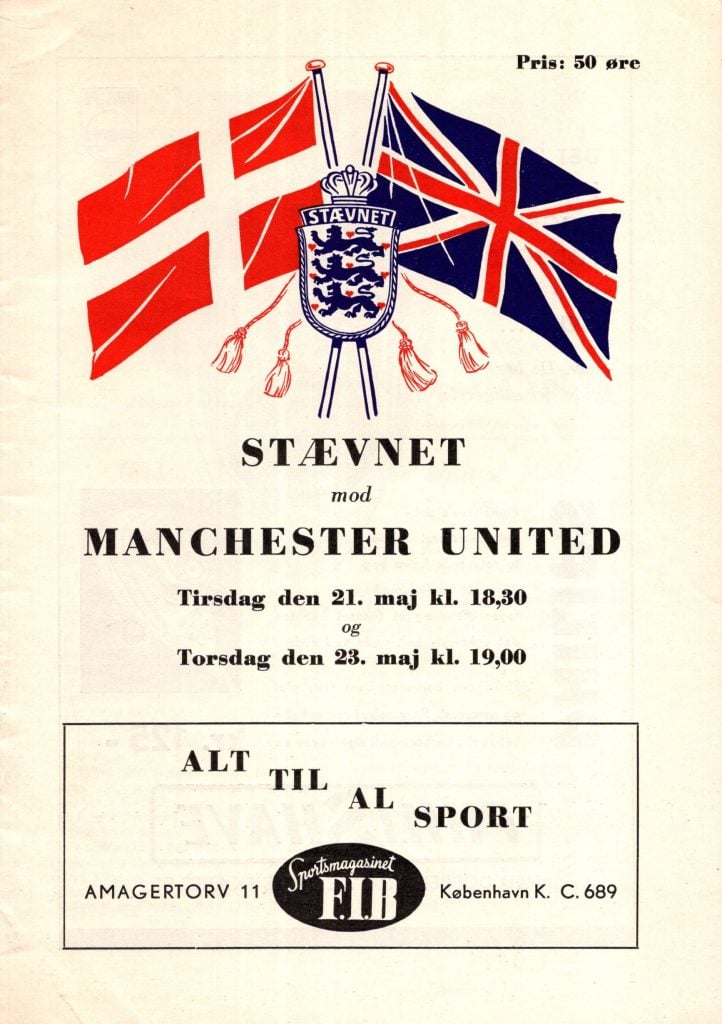 23rd May 1957 Staevnet v Manchester United Friendly Pre-Season 1956-1957