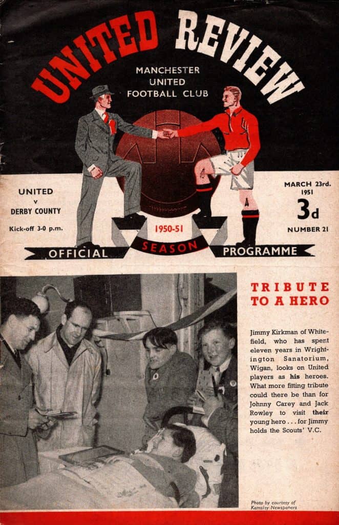 23rd March 1951 Manchester United v Derby County Division One Matchday 34 1950-1951